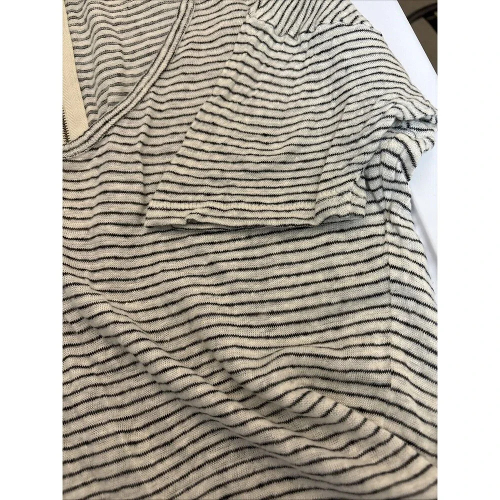 Burberry Brit Sz Scoop Neck Top Zipper Back Linen Blend - Picture 3 of 5